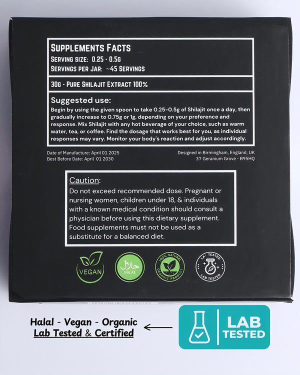 Pure Shilajit Resin 30g – Apollo Fitness | Lebanon’s #1 Lab-Certified Shilajit